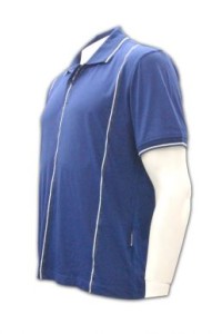 FA286 V-neck tailor made Jacquard tee shirts stripe t-shirts tailor made Hong Kong company 